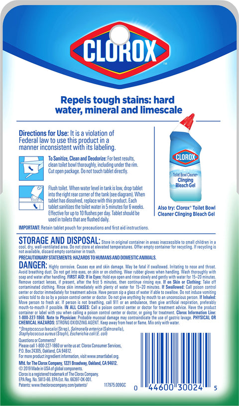 Clorox Ultra Clean Toilet Tablets With Bleach 7 OZ
