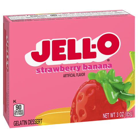 Jell-O Mix Gelatin Strawberry & Banana 3 OZ