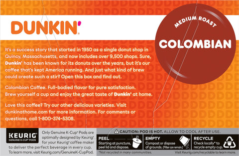 Dunkin' Columbian K-Cup 3.7 OZ