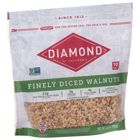 Diamond Finely Diced Walnuts 10 OZ