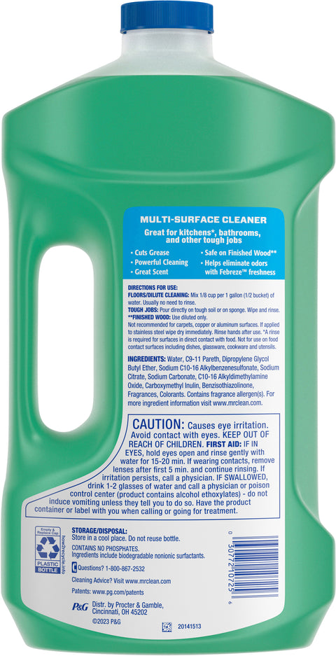 Mr. Clean Multi-Surface Cleaner With Febreze Meadows and Rain 64 FZ