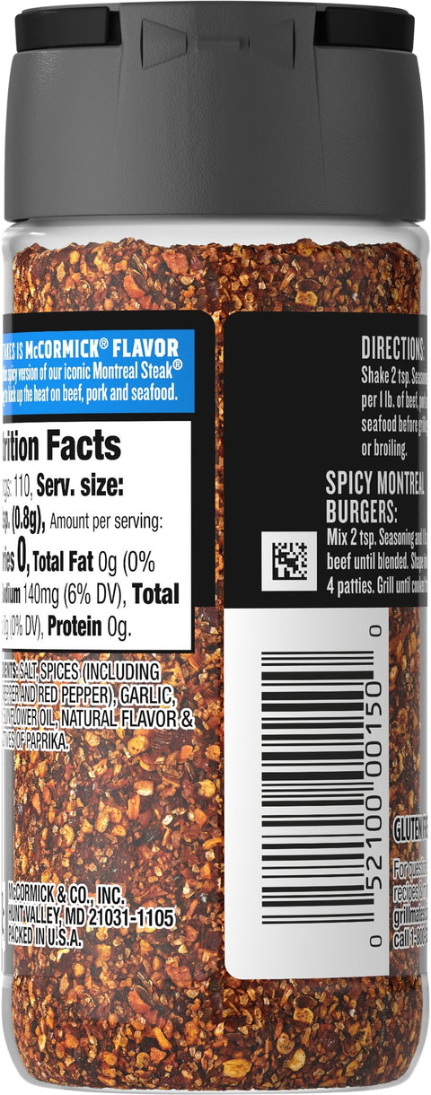 McCormick Grill Mates Seasoning Spicy Montreal Steak 3.12 OZ