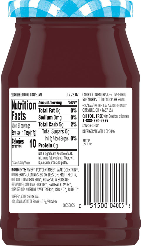 Smucker's Sugar Free Grape Jam 12.75 OZ