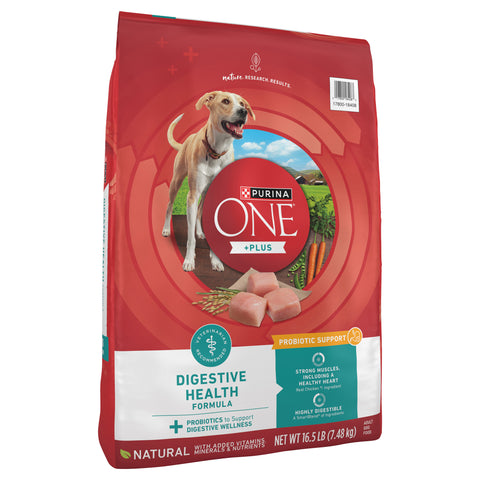 Purina ONE SmartBlend Digestive Health with Probiotics Chicken Adult Dry Dog Food 16.5 LB