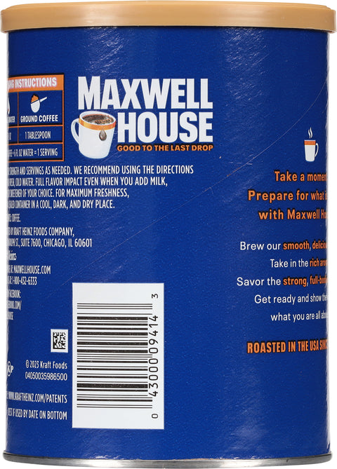 Maxwell House Original Roast Ground Coffee, 10.3 oz Canister