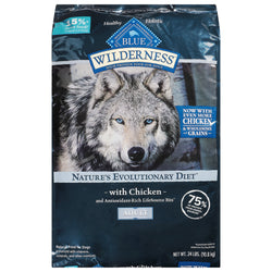 Blue Buffalo Wilderness Grain Adult Chicken Dog Food - 24 LB 1 Pack