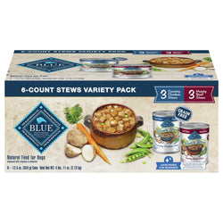 Blue Buffalo Blue's Stew Variety Pack Dog Food - 12.5 OZ Cans 6 Pack