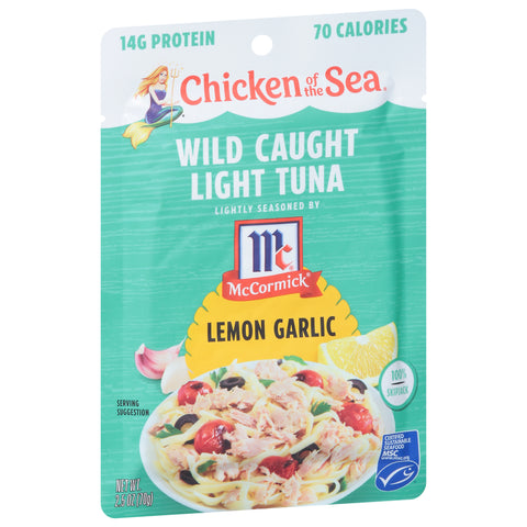 Chicken of the Sea Wild Caught Lemon Garlic Light Tuna 2.5 oz