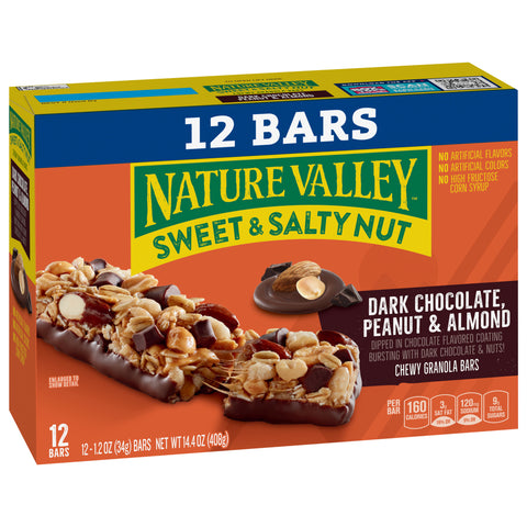 Nature Valley Dark Chocolate, Peanut & Almond  Granola Bars 14.8 OZ