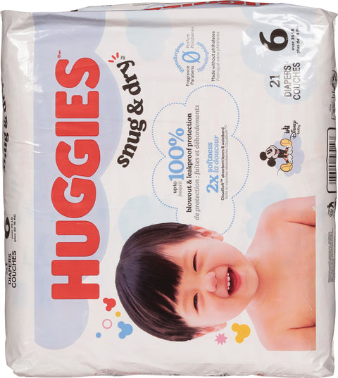 Huggies Snug & Dry Disney Baby Size 6 Diapers (35+ lbs (16+ kg)) 21 Each
