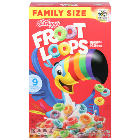 Kellogg's Froot Loops Cereal Original 16.6oz - 16.6 OZ 12 Pack