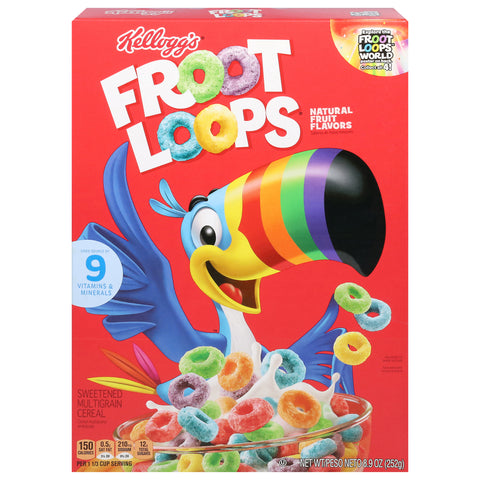 Froot Loops Natural Fruit Flavors Cereal 8.9 oz - 8.9 OZ 18 Pack