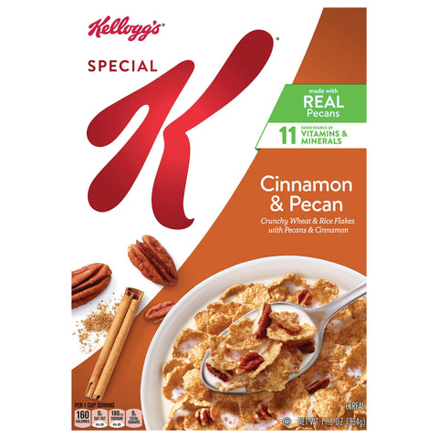 Kellogg's Special K Breakfast Cereal Cinnamon and Pecan, 11.8 oz - 11.8 OZ 10 Pack