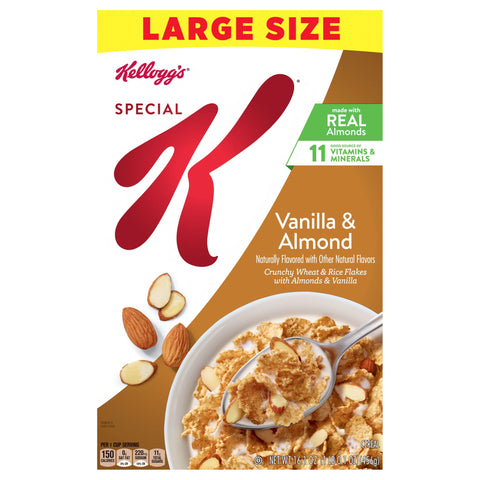 Kellogg's Special K Breakfast Cereal Vanilla and Almond, 16.1 oz - 16.1 OZ 8 Pack
