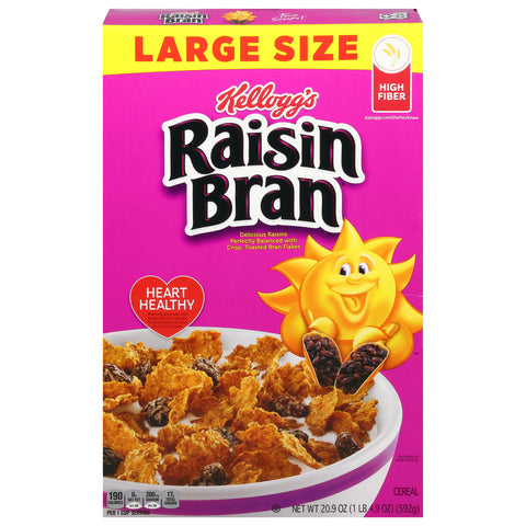 Kellogg's Raisin Bran Cereal Large Size 20.9 oz - 20.9 OZ 8 Pack