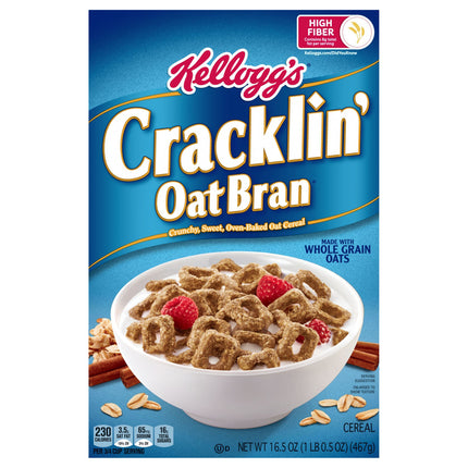 Kellogg's Cracklin Oat Bran Cereal  - 16.5 OZ 10 Pack