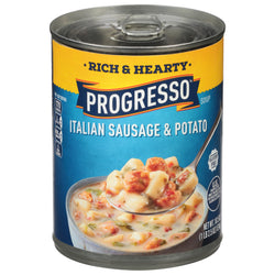 Progresso Soup Rich and Hearty Italian Sausage and Potato Soup - 18.5 OZ 12 Pack