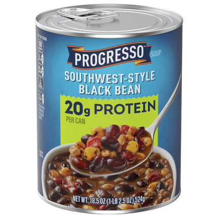 Progresso Protein Southwest-Style Black Soup - 18.5 OZ 12 Pack