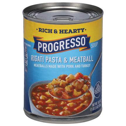 Progresso Rigati Pasta And Meatballs Soup - 18.5 OZ 12 Pack