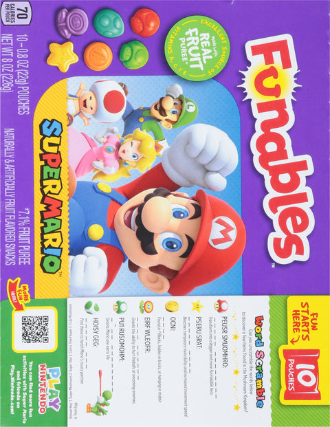 Funables Fruit Snacks Super Mario 8 OZ