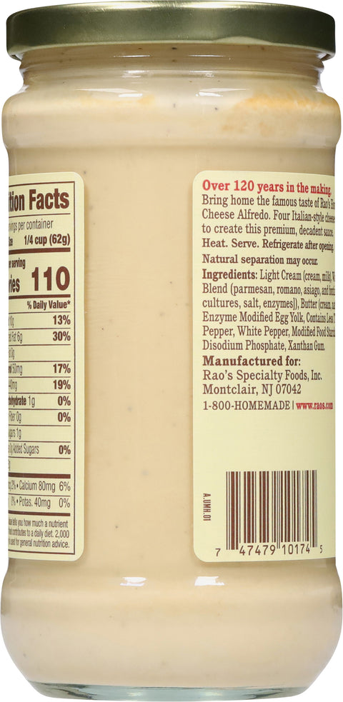 Rao's Four Cheese Alfredo Sauce 15 OZ