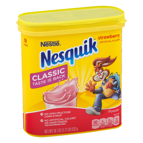 Nesquick Strawberry Drink Mix 18.7 oz - 6 Pack