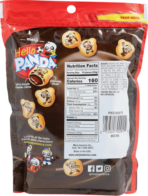 Hello Panda Chocolate Creme Center with Crunchy Shell Bite Size 7 OZ