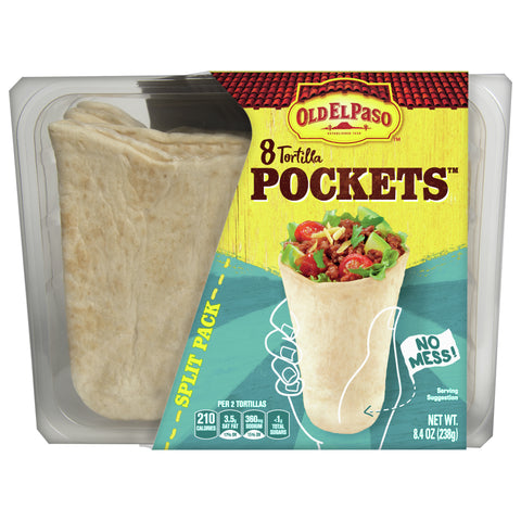 Old El Paso Tortilla Pockets Split Pack 8 ea - 5 Pack