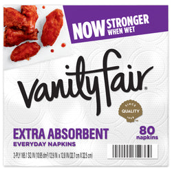 Vanity Fair Extra Absorbent Napkins - 80 OZ 12 Pack