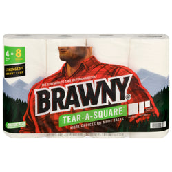 Brawny Tear-A-Square Paper Towel - 480 OZ 6 Pack