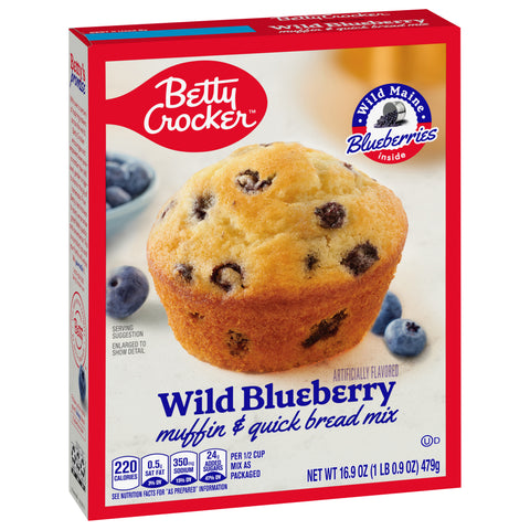 Betty Crocker Muffin Mix Wild Blueberry Pouch 16.9 OZ