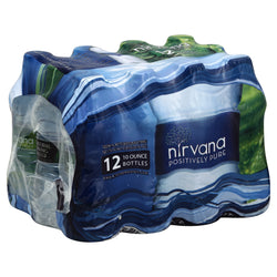 Nirvana Natural Spring Water - 10 FZ Bottles 12 Pack