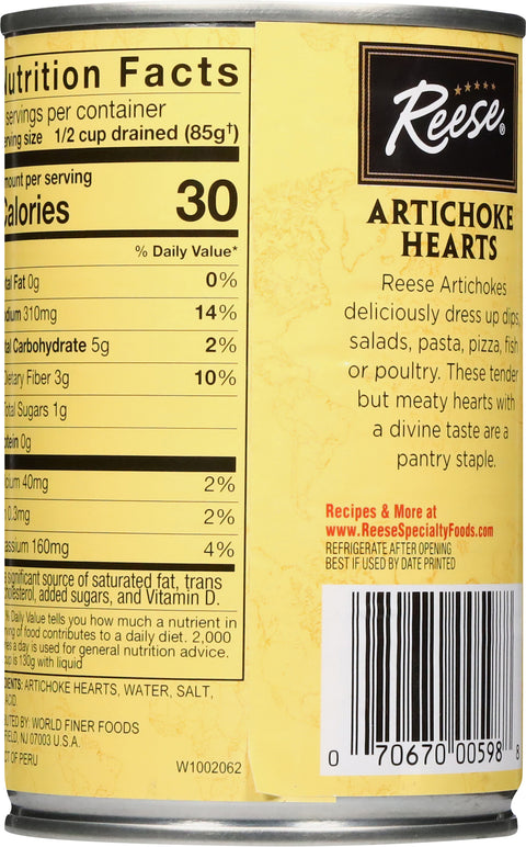 Reese Quartered Artichoke Hearts 14 OZ