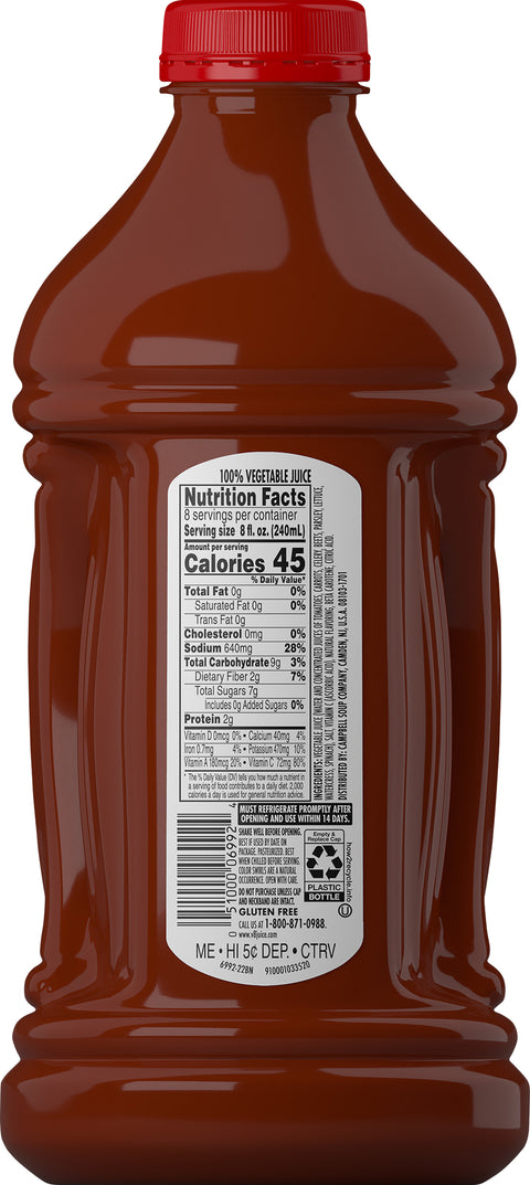 V8 100% Regular Vegetable Juice 64 FZ