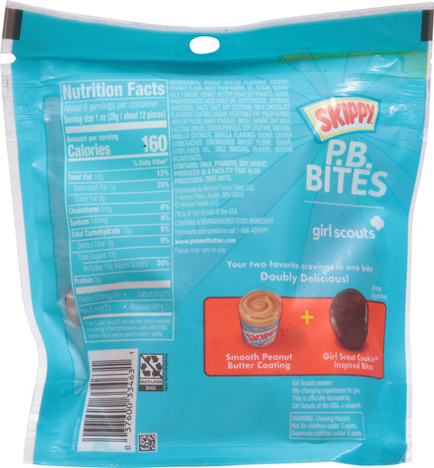 Skippy Girl Scouts Chocolate Peanut Butter P.B. Bites 5.5 oz