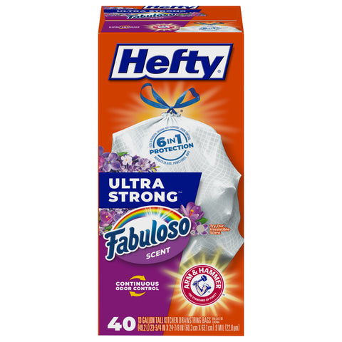 Hefty Fabuloso Scent Tall Kitchen Bags 40 CT