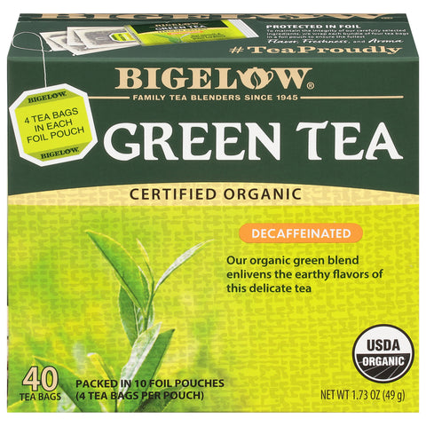 Bigelow Organic Decaffeinated Green Tea 40 CT