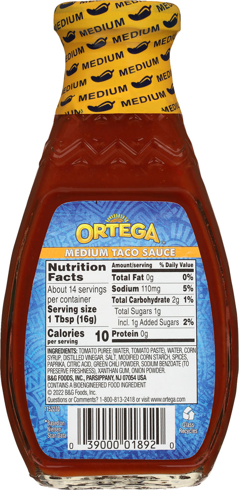 Ortega Sauce Taco Medium 8 OZ