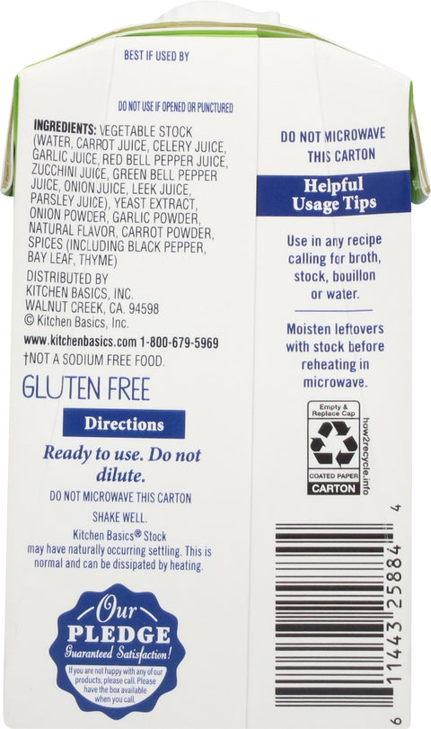 Kitchen Basics Unsalted Vegetable Stock 8.25 oz