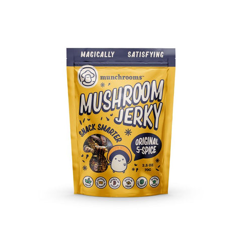Munchrooms Original 5-Spice Shiitake Mushroom Jerky - 2.5 OZ 12 Pack