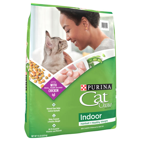 Purina All Cat Chow Indoor, Hairball & Healthy Weight Cat Food 15 LB