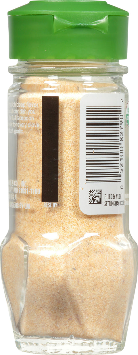 McCormick Gourmet Organic Garlic Powder 2.25 OZ
