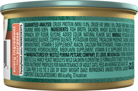 Fancy Feast Medleys Wild Salmon Florentine with Spinach in a Light Broth 3 OZ