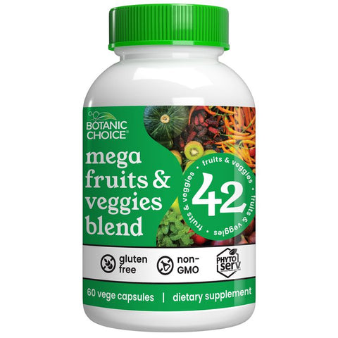 Botanic Choice MEGA FRUITS & VEGGIES BLEND * VEGE CAPSULES 60 CT - 60 CT 12 Pack