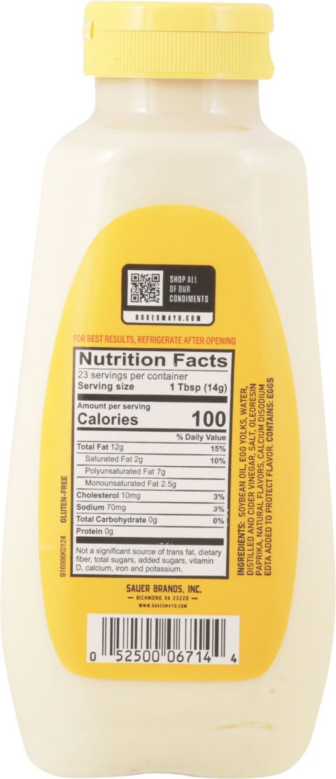 Duke's Smooth & Creamy Real Mayonnaise 11.5 fl oz