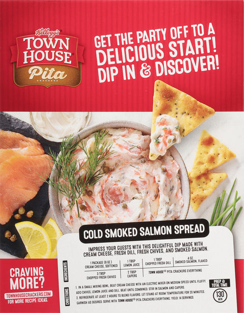 Kellogg's Town House Pita Crackers Sea Salt 9.5 OZ