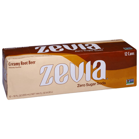 Zevia Soda Creamy Root Beer 144 FZ