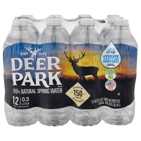 Deer Park Spring Water 12 - 16.9 fl oz Bottles - 2 Pack