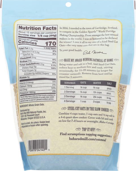 Bob's Red Mill Steel Cut Oats 24 OZ