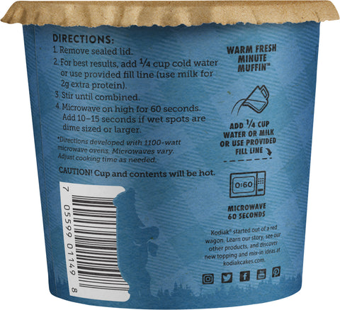 Kodiak Cakes Blueberry Muffin Cup Mix 2.29 OZ